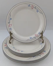 Lenox Glories on Grey Dinner Plate and Salad Plate Set of 7 Plates USA