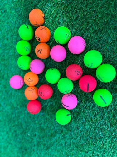 24 Callaway Mix Brands Matte Color Mix Near Mint AAAA Used Golf Balls - Picture 3 of 4