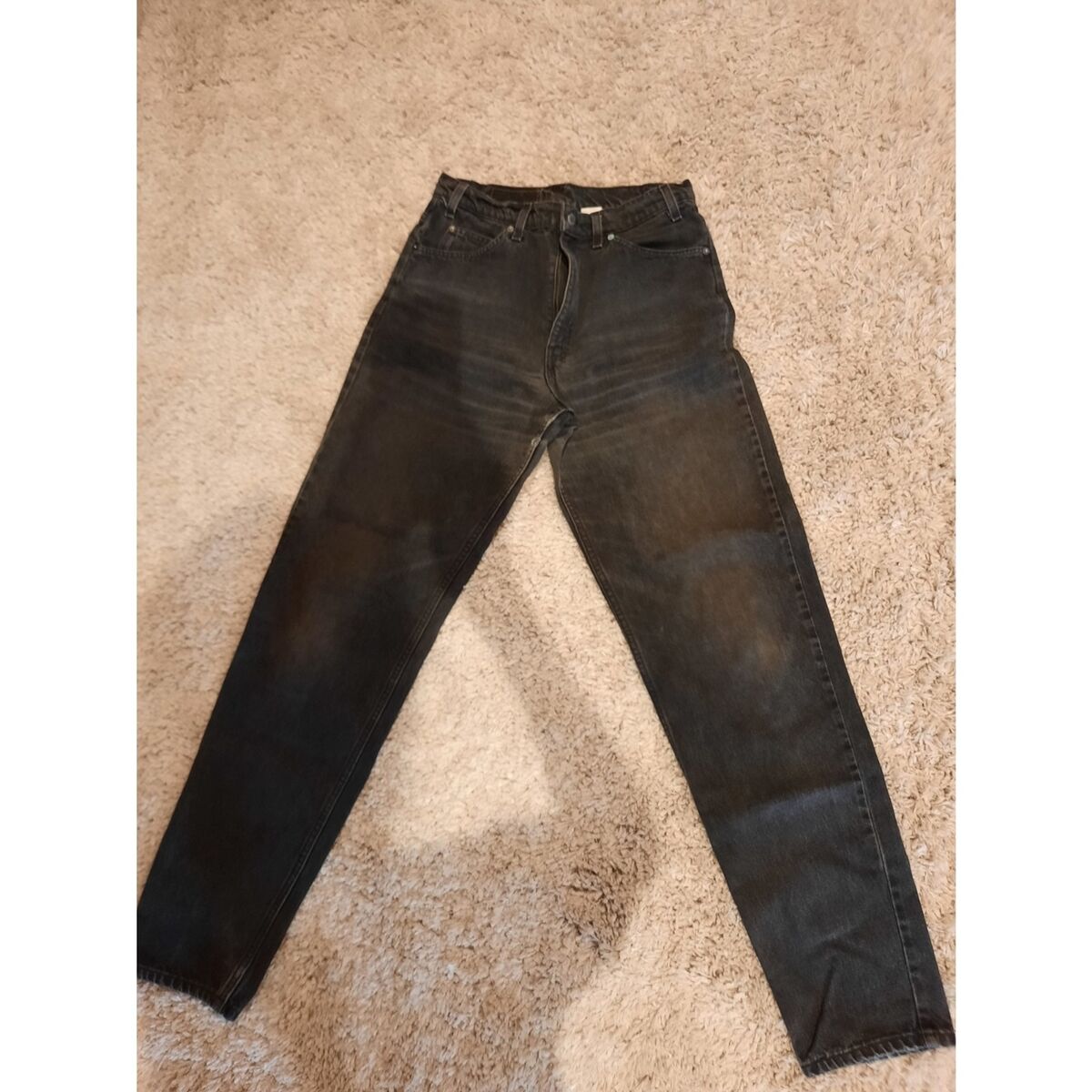 Vintage Orange Tag Black Denim Levi's 550 34 x 36 Worn | eBay Vintage Orange Tag Black Denim Levi's 550 34 x 36 Worn | eBay