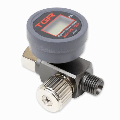 TGR Air Adjusting Valve with Digital Pressure Gauge for Spray Guns (1/4  NPS)