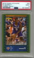 RJ Barrett 19/20 Panini NBA Sticker & Card Collection Gold Rookie #04/10 PSA 9