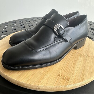 Mens Bally Wing Black Leather Loafers Pair of Mens Vintage Bally Black Leather Wing Tip Tassel  main image 2