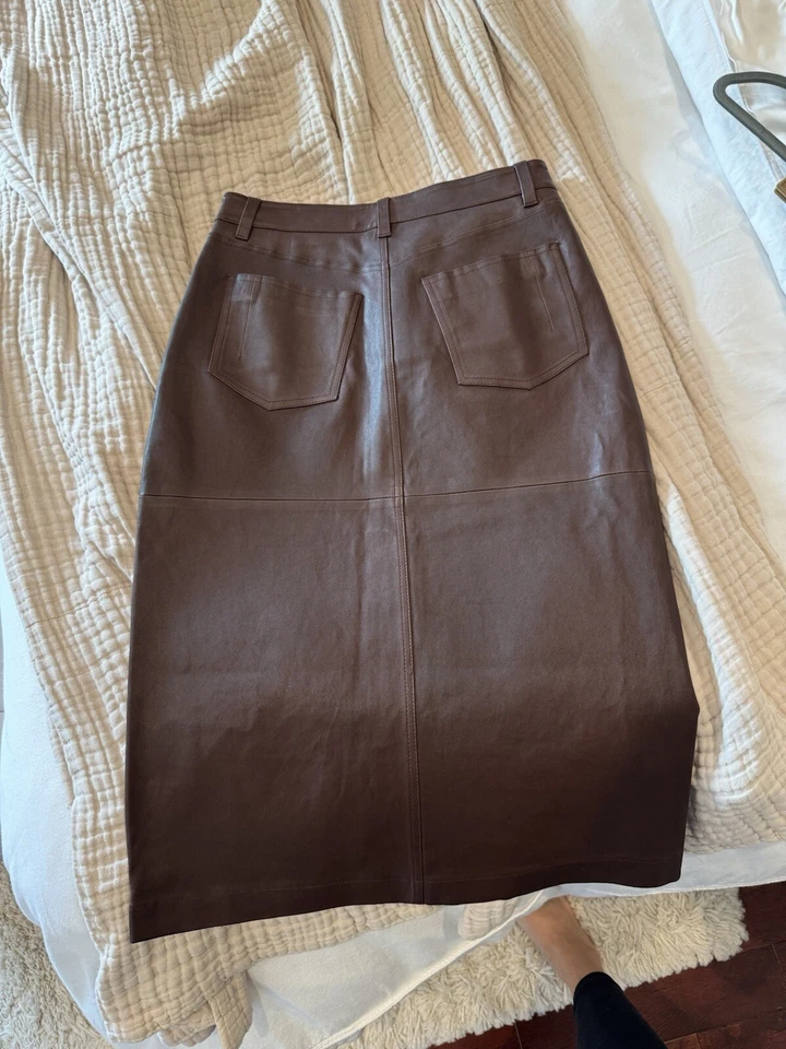 Falda de cuero Derek Lam 10 Crosby $795 Foto 2 de 4