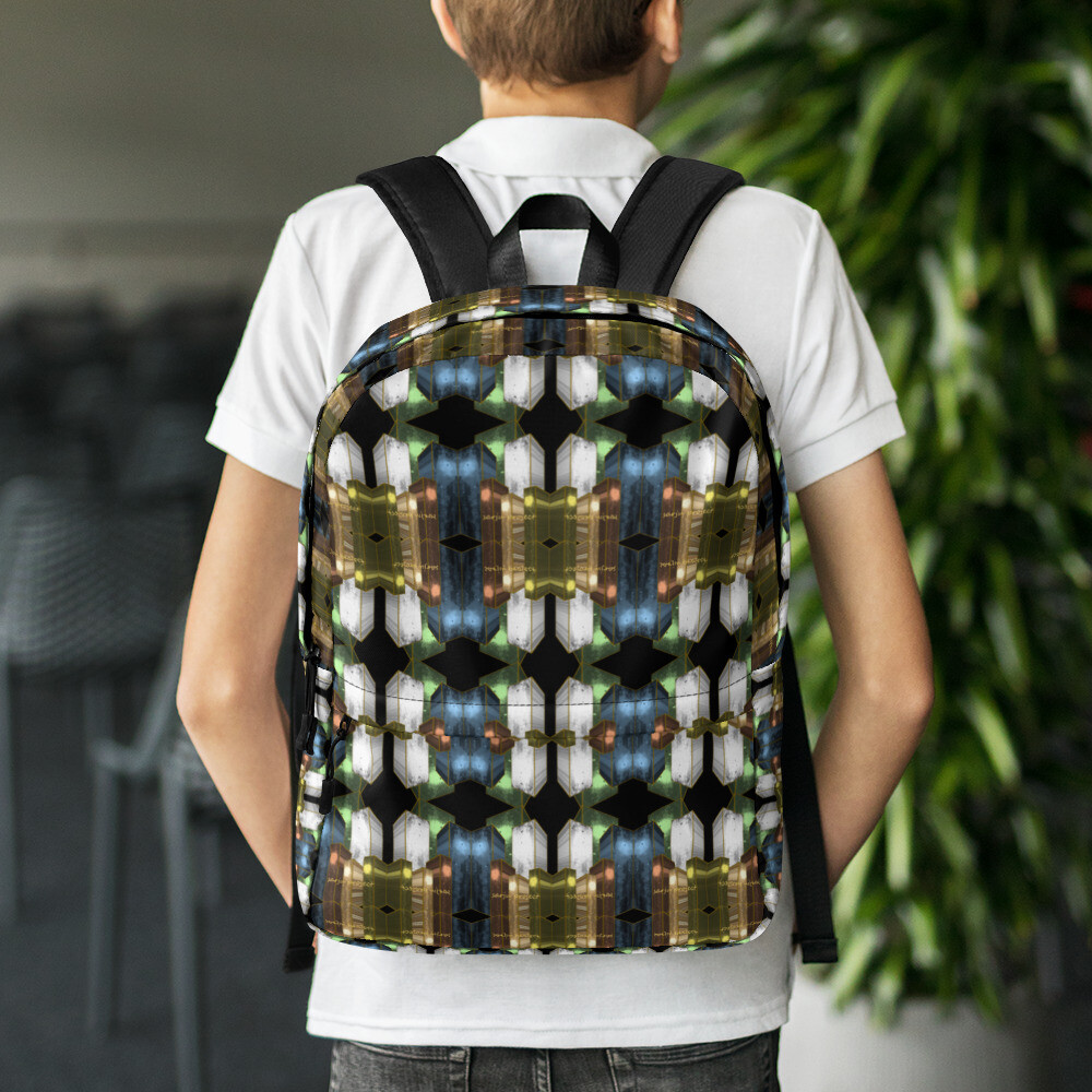 Durable Backpack with Building Ringo Design-image