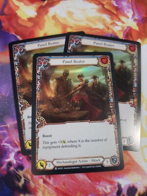 3x Panel Beater Blue Foil Playset Bright Lights Flesh and Blood FAB