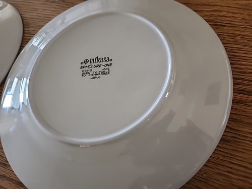 2 Mikasa Epiqure One ECHO Blue Dinner Plates 11.25" Lot of 2 Mid-Century Modern - Picture 8 of 11