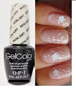 Opi Gelcolor Soft Shades Petal Soft White Pink Flower Nail Polish
