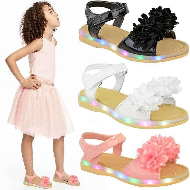 girls light up sandals