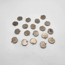 Silver Colored Button Covers Lot of 19 Teacher Apple Country Western