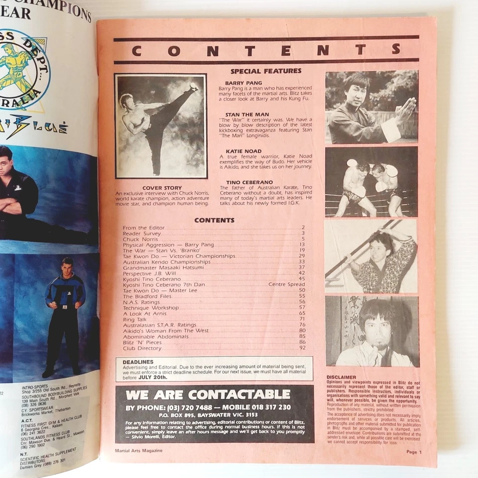 Martial Arts Blitz Magazine Volume 6 #2 | Chuck Norris Exclusive Interview  - Image 4 of 4