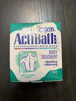 Jergens ActiBath Body Treatment Light & Fresh Scent - 4 Tablets 8.75 oz Vtg 1993