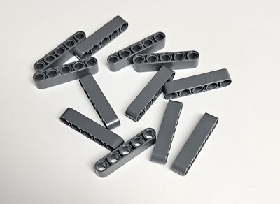 Lego Part 12 Piece Dark Bluish Gray Technic, Liftarm Thick 1 x 5 32316 New