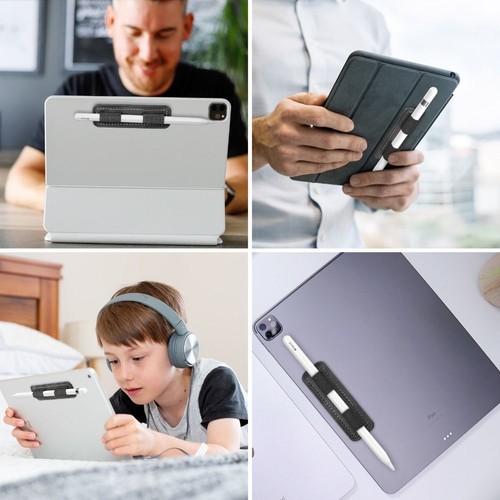 Storage Stylus Pen Holder Sticker Slot Elastic Band for Apple Pencil 1/2 - 第 6/8 張圖片
