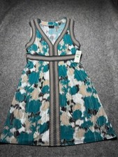 Max and Cleo Woman Dress Sleeveless size Large EVERGREEN