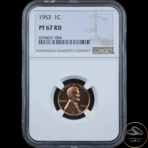 1953 Lincoln Wheat Cent NGC PF67RD Red Proof!