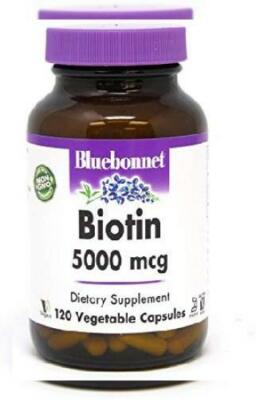 Bluebonnet Nutrition Biotin 5000 mcg Vegetable Capsules, is a B... 