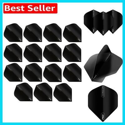 Hochleistungs Hardcore XT Black Dart Flights - 5 Sets, 15 extra dicke Optionen