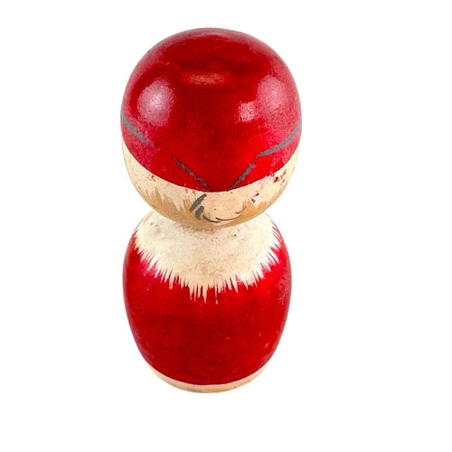Vintage Wooden Kokeshi Santa Doll Bobblehead Nodder 2.75" Christmas Hand Painted - Picture 3 of 7