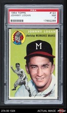 1954 Topps #122 Johnny Logan Braves PSA 7 - NM