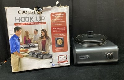 Crock-Pot Hook Up 2.5 Quart Round Slow Cooker SCCPMD2-CH Metallic Gray