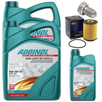 MotoröL Filter Set Addinol 5W-30 11 Liter + Schraube FüR Vw Phaeton 6.0 W12 3D1