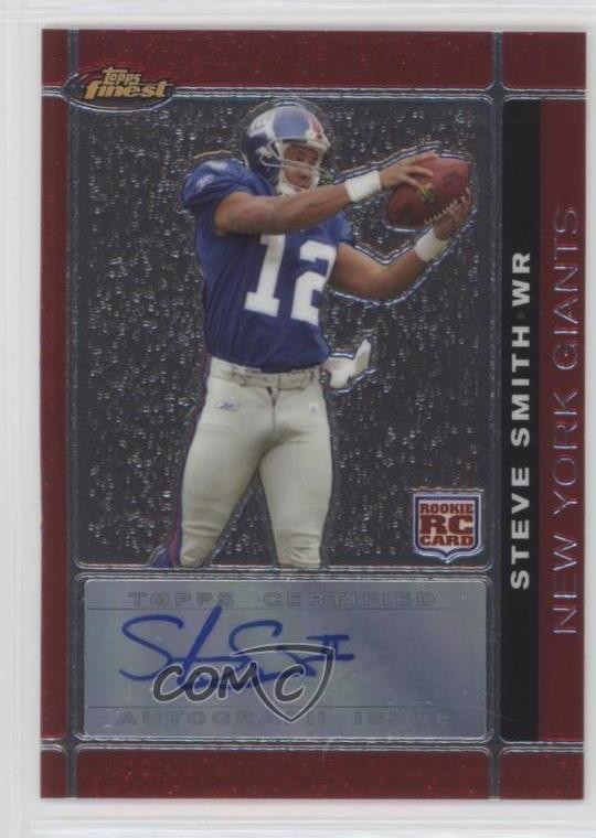 2007 Topps Finest Rookie Auto Steve Smith #138 Rookie Auto RC 0af