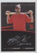 2012 Onyx Platinum Prospects Gold Ink 86/95 Kaleb Cowart #EE9 Auto 0b0