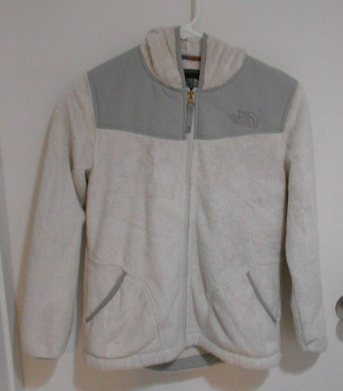 The North Face Girl's Fleece Full Zip Jacket Light Gray Size Large *preowned*