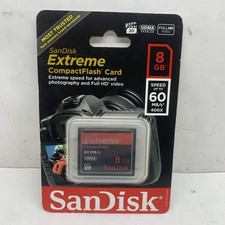 New Sandisk Extreme Compact Flash Card 8gb Speed Up To 60 MB/s 400x