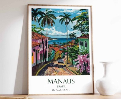 5_Manaus Print, Manaus Reiseposter, Brasilien Reisedruck, Tropical Decor, Botan