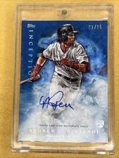 2017 Topps Inception Rookie Andrew Benintendi 106 Boston Red Sox Blue Auto 01/25