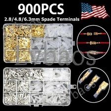 900X Assortment Male Female Spade Terminals Electrical Wire Crimp Connectors Kit