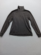 Women's Top Size M Gray Cotton Turtleneck Long Sleeve Knit Casual Relaxed Soft