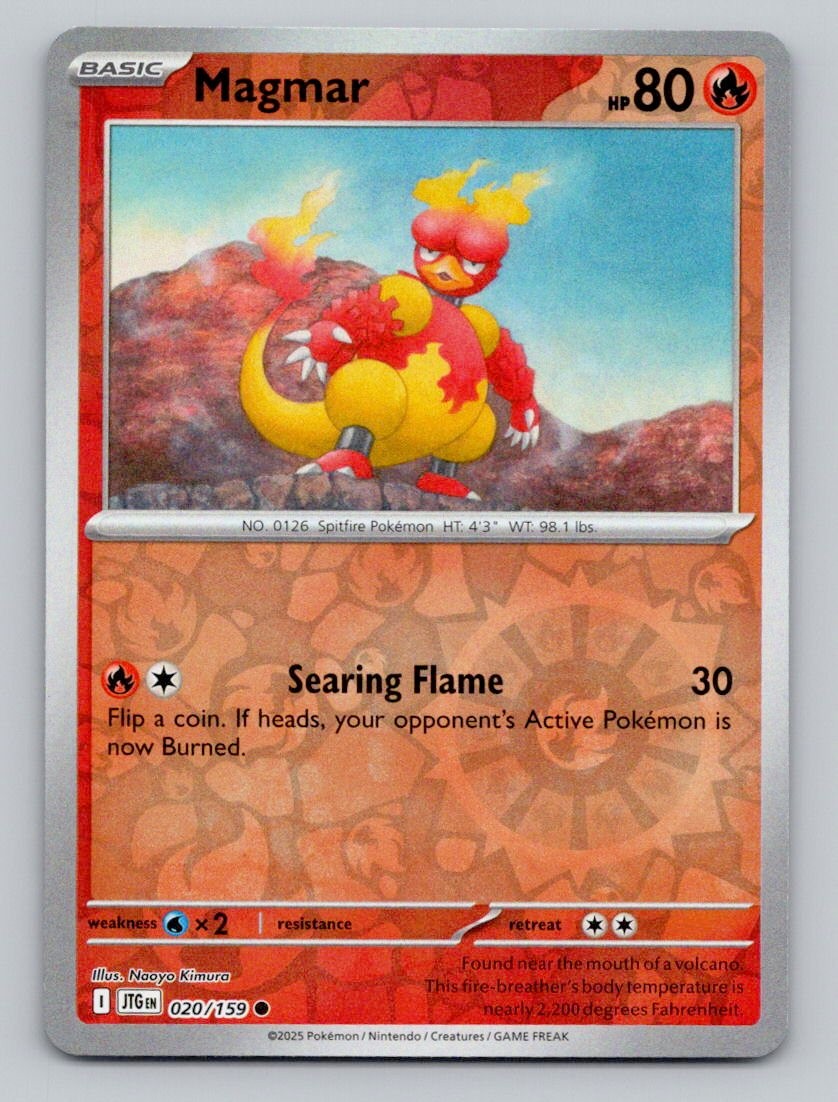 Magmar 020/159 Common Journey Together Pokemon Reverse Holo Near Mint