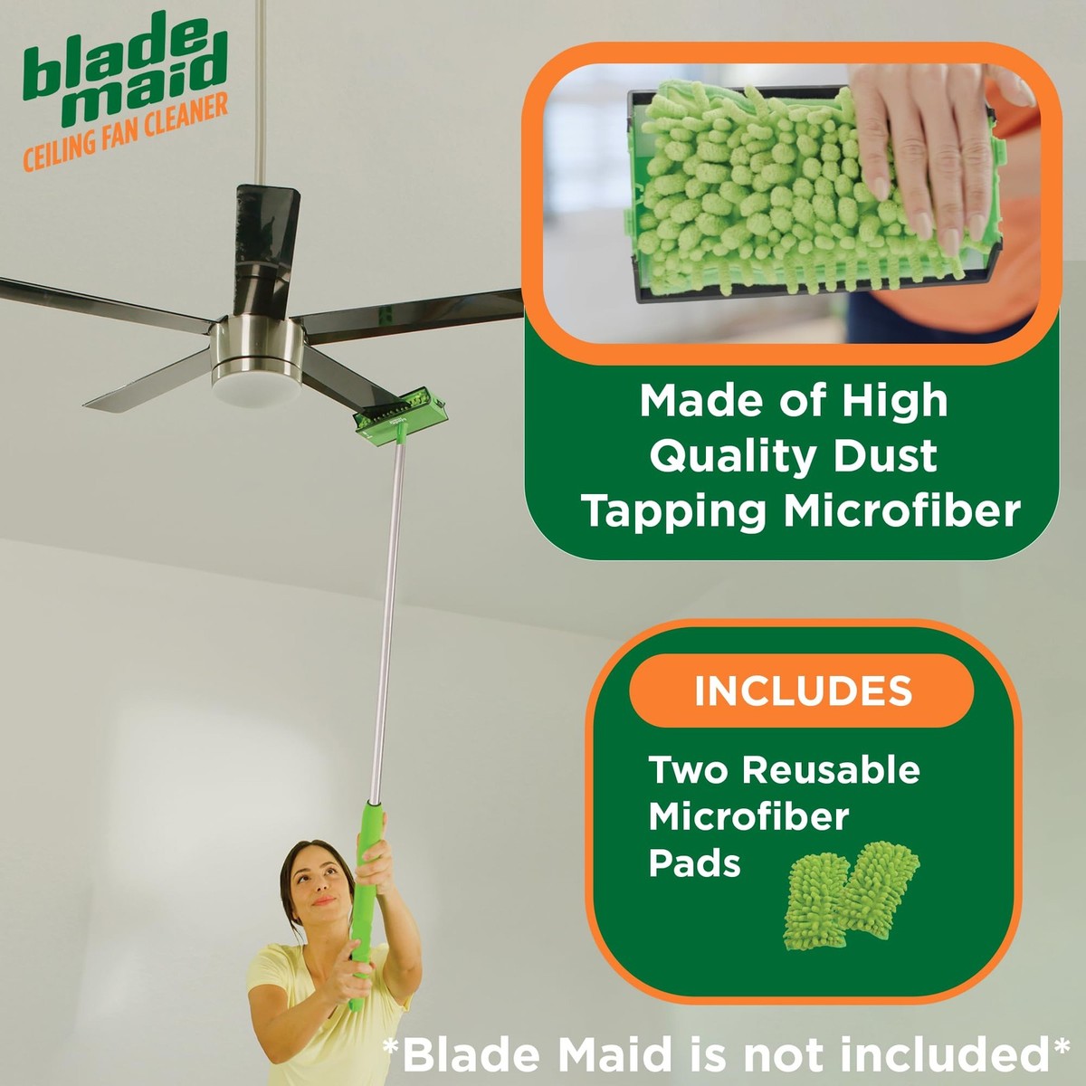 Microfiber Pads | Reusable, Machine Washable Pads for Ceiling Fan