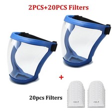 Transparent Face Shield Mask Splashproof Protective Safety Cover for Work Outdoo