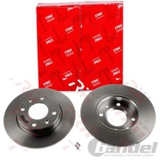 2X TRW BREMSSCHEIBEN 247mm VOLL VORNE HINTEN PASSEND FÜR CITROËN C15 SAXO VISA