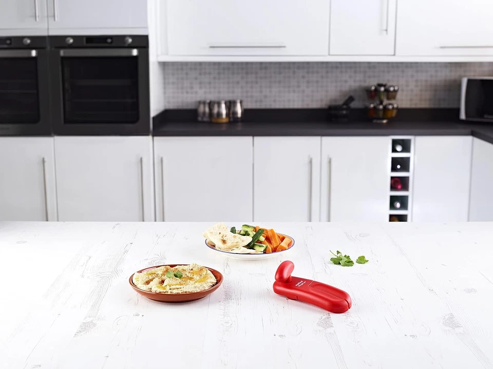 Abridor de latas manual Zyliss Magican con liberación de tapa - Cocina abrelatas de alta resistencia Foto 4 de 4