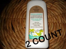 2 Natural Sense Hypoallergenic Cornstarch Baby Powder With Aloe Vera  Vitamin E