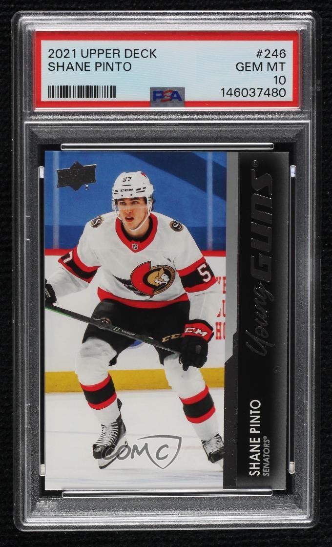 2021-22 Upper Deck Series 1 Young Guns Shane Pinto #246 PSA 10 GEM MT 4k5