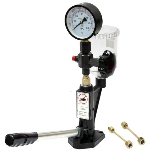 Diesel Injector Nozzle Pop Pressure Tester Dual Gauge Bar/PSI W/Filter 0- 60 Mpa - 第 3/6 張圖片