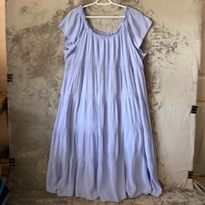 Midi Dress Size 3X Flowy Round Neck Tiered Boho Peasant Studio West