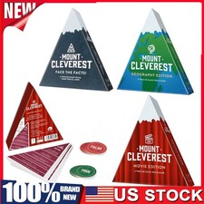 Mount Cleverest Original/Movies/Geography Edition Family Party Card Trivia Game