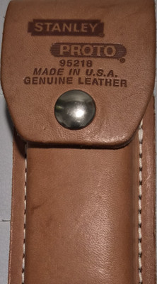 Stanley Proto 95218 Brown Genuine Leather Tool Pouch Made in USA