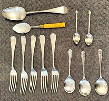 EP/EPNS silver plated cutlery lot incl reg 804328 spoons, prophet, forks 11pcs