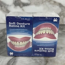 Oralhoe Soft Denture Reline Kit Upper Lower Gutta Percha Polyurethane 2 Pack New