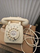 BT GPO 706L Rotary Dial Bell Telephone Ivory, Vintage