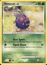 VENONAT 116/132 Common Secret Wonders Pokemon Moderately Played