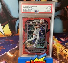 🔥2023 Panini Prizm WNBA #87 Ruby Wave Prizm Chelsea Gray 🔥Psa 8 Las Vegas Aces