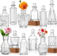 Mini Vasen Set, 12St Kleine Glasvase Vintage Deko Vasen Set Verschiedene